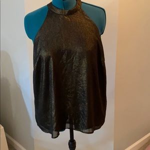 Dark gold halter style top